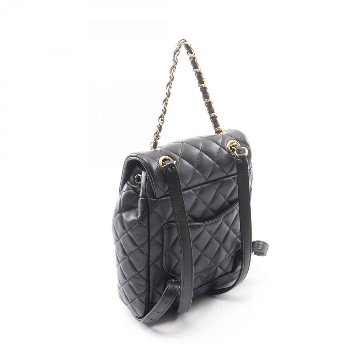 CHANEL Black Matelasse Lambskin (sheep leather) 2101219901138