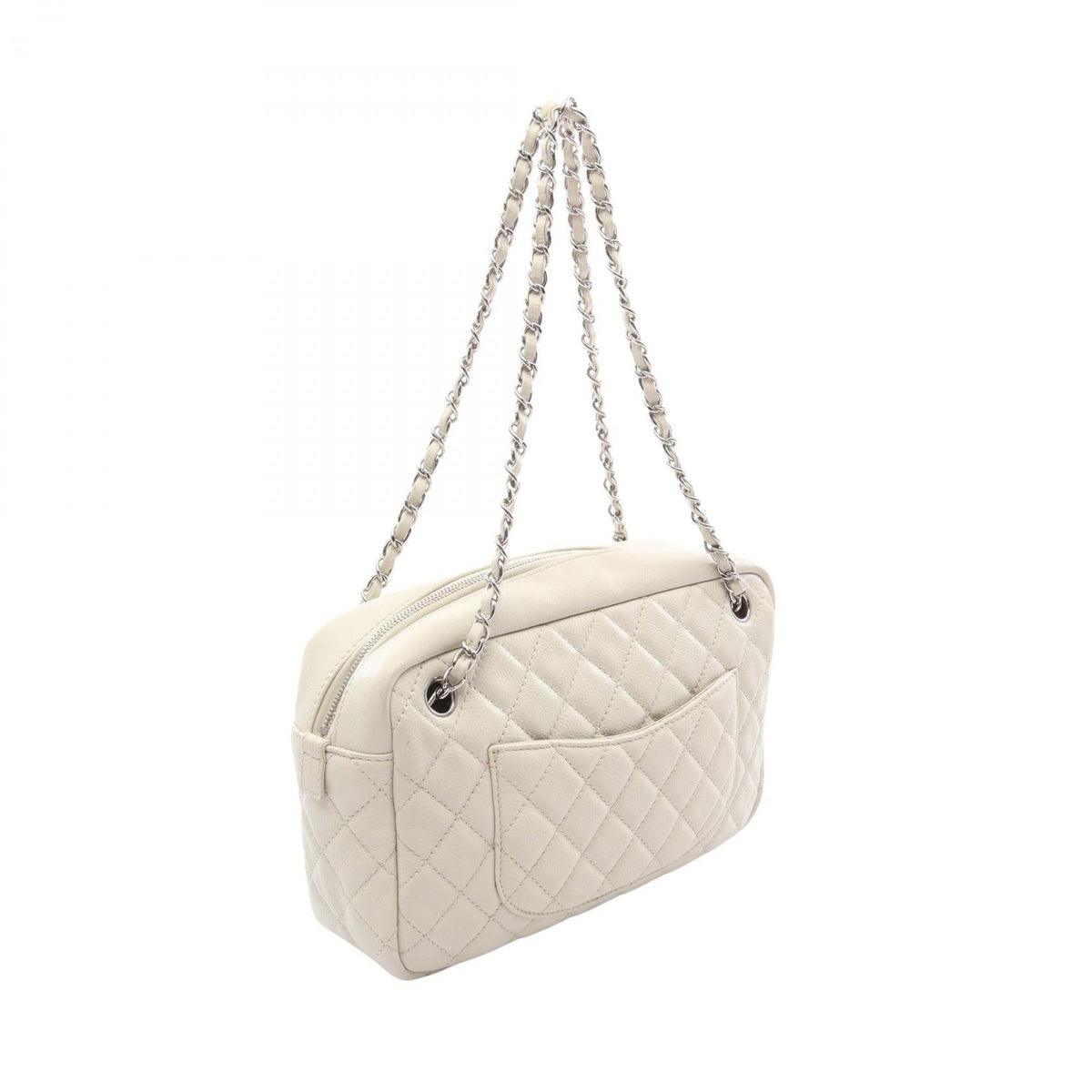 CHANEL White 2.55 Matelasse Grained Calfskin leather 2101220036973