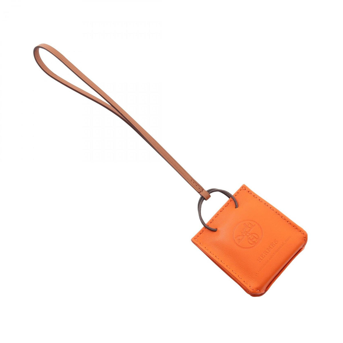 HERMES Shopper Sac Orange Feu Gold charmOrange Orange Orange/Brown Agneau milo Other Agneau milo 2104102526319