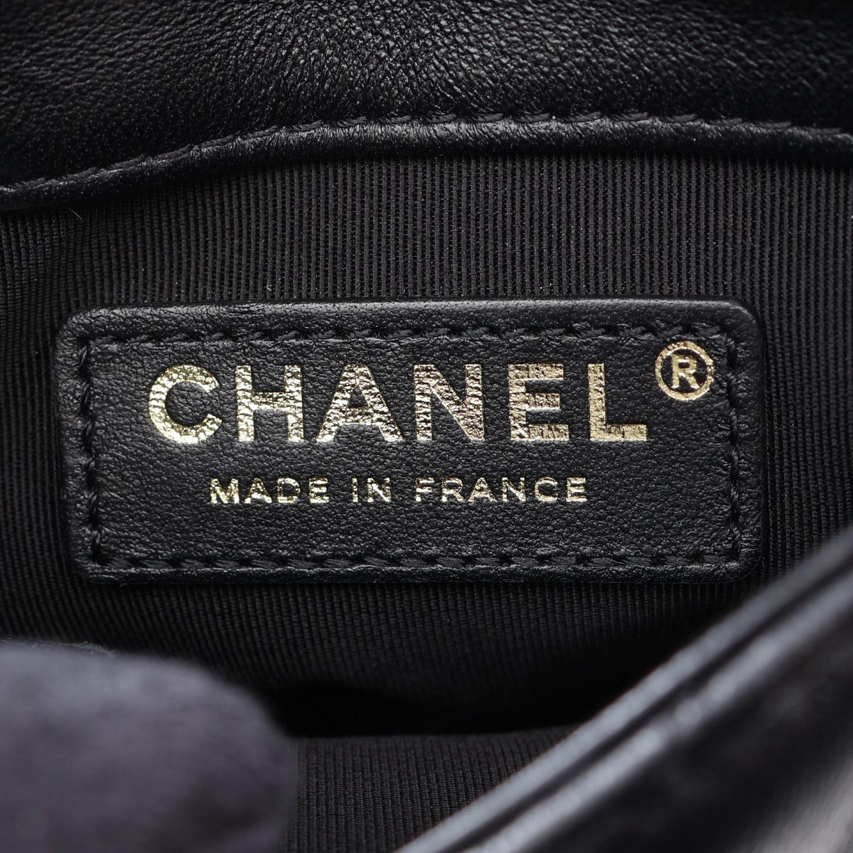 CHANEL Black Matelasse Phone Holder Lambskin (sheep leather) 2106800643848