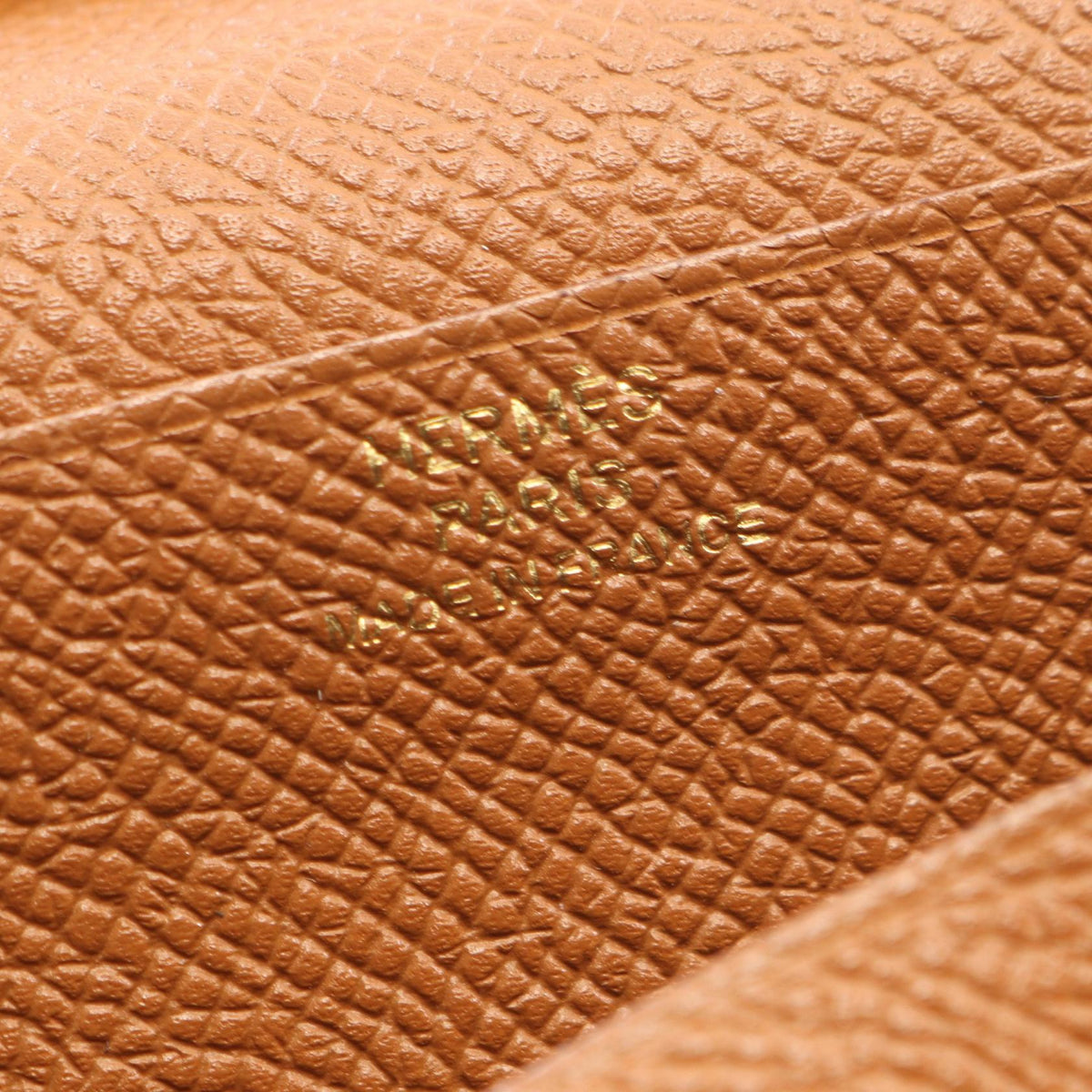HERMES Bearn Soufflet Gold Bifoldpurse Brown Epsom Other Epsom 2120100036933