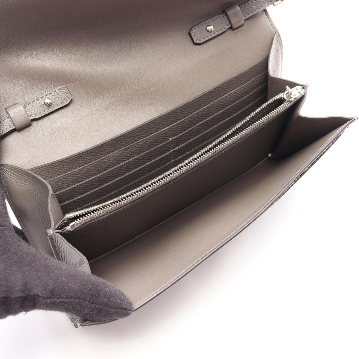 HERMES constance long to go Shoulder Bag Gray Epsom Other Epsom 2106800641592