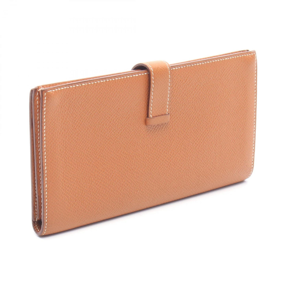 HERMES Bearn Soufflet Gold Bifoldpurse Brown Epsom Other Epsom 2106800641639