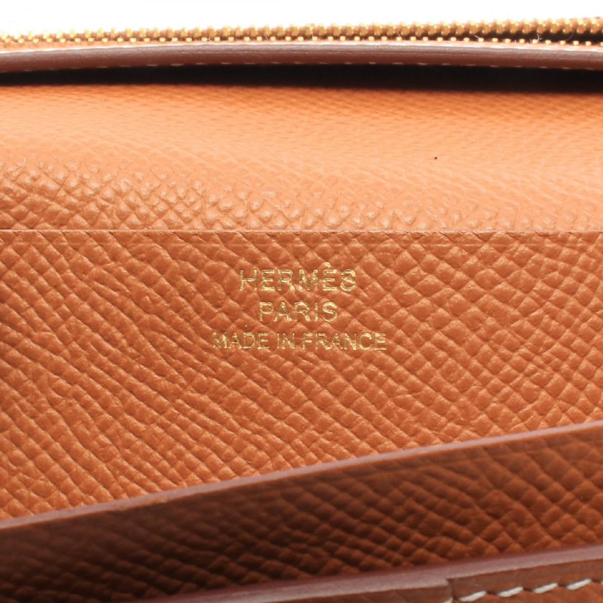 HERMES Bearn Soufflet Gold Bifoldpurse Brown Epsom Other Epsom 2106800641639