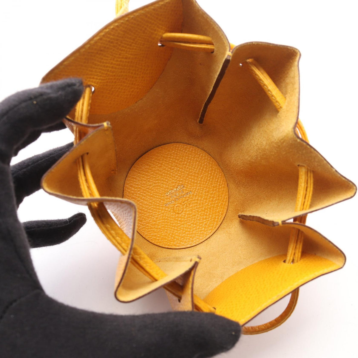 HERMES Vespa Jaune Pouch Yellow Courchevel Other Courchevel 2104102533997