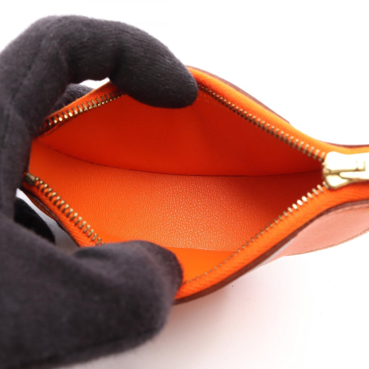 HERMES Fruit Orange coin purseOrange Orange Orange/Brown Vaux Swift leather Other Veau Swift leather / Sharble 2104102534055