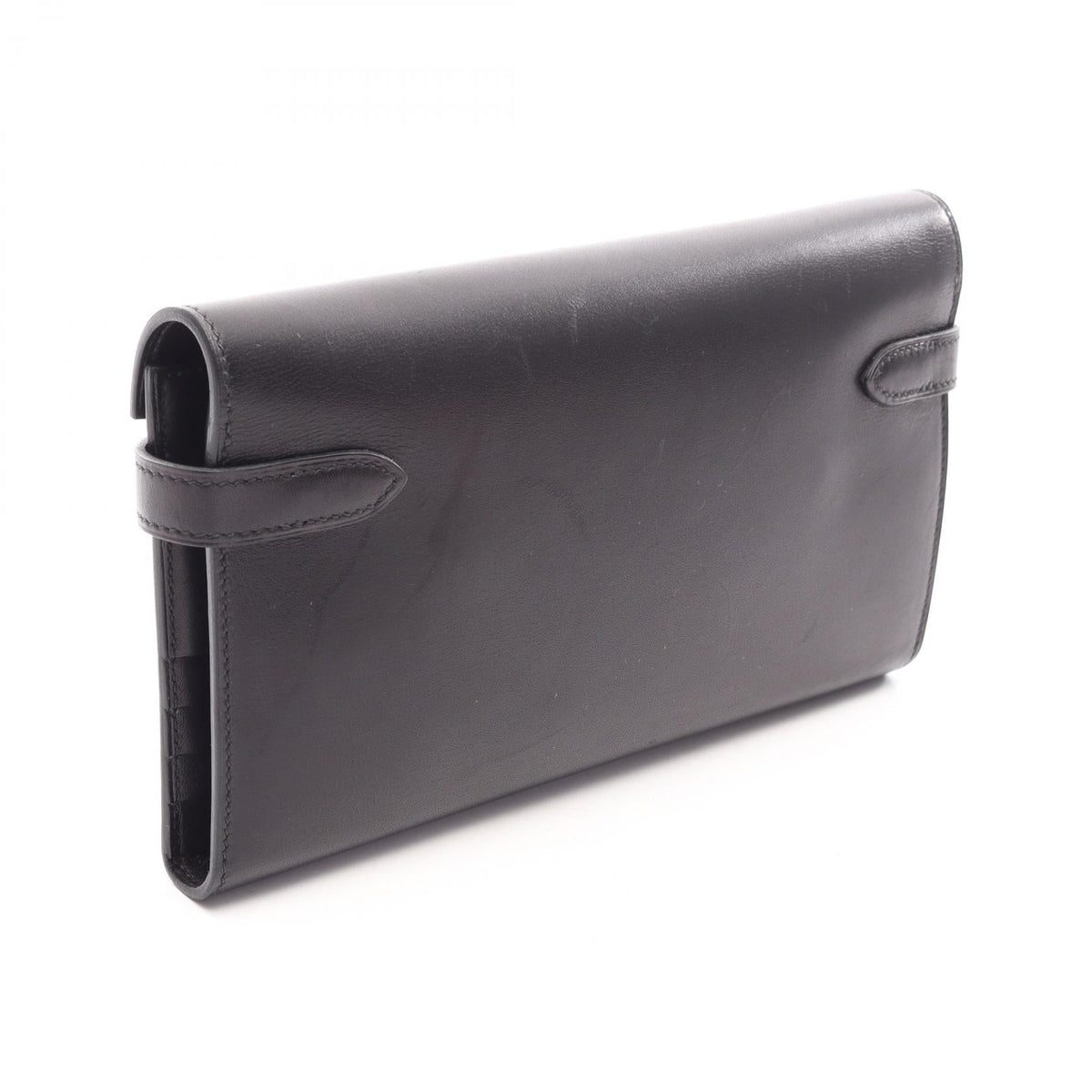 HERMES Kelly wallet Bifoldpurse Black Box calf leather Calfskin (cowhide) 2101220142957