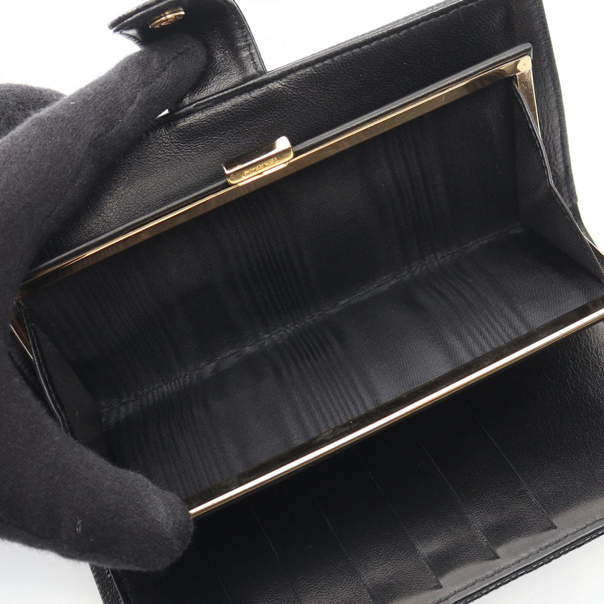 CHANEL Black COCO Mark Grained Calfskin leather A13498 2101220142988