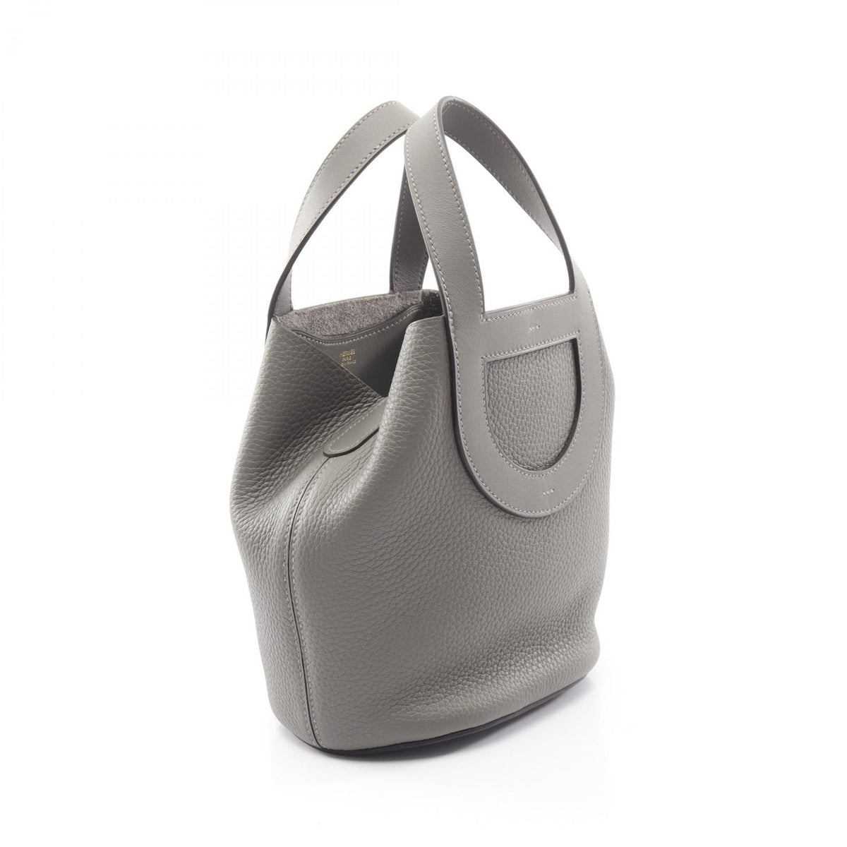 HERMES In the Loop 18 Grimayer Handbag Gray Taurillon Clemence Other Taurillon Clemence / Veau Swift leather 2100301256590