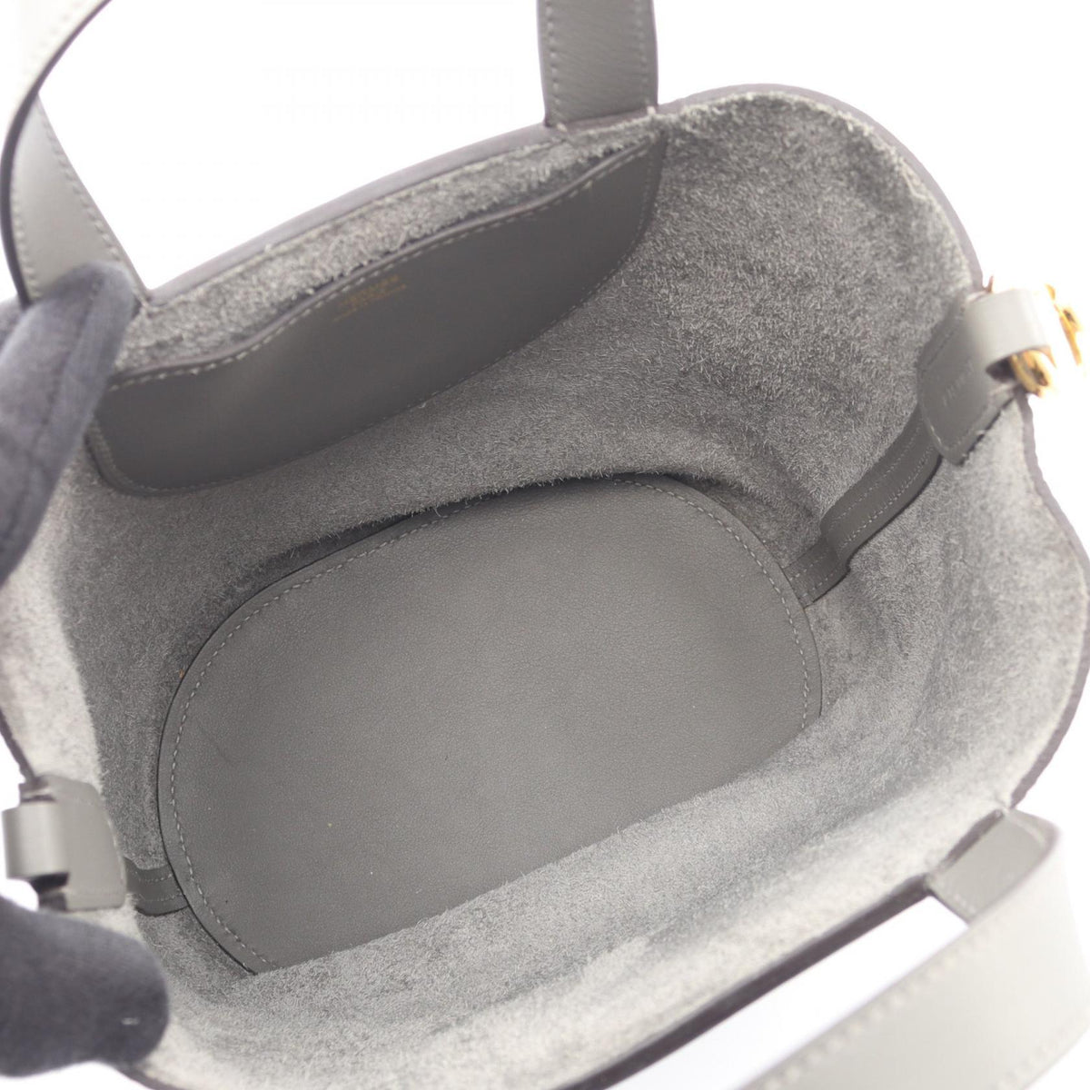 HERMES In the Loop 18 Grimayer Handbag Gray Taurillon Clemence Other Taurillon Clemence / Veau Swift leather 2100301256590
