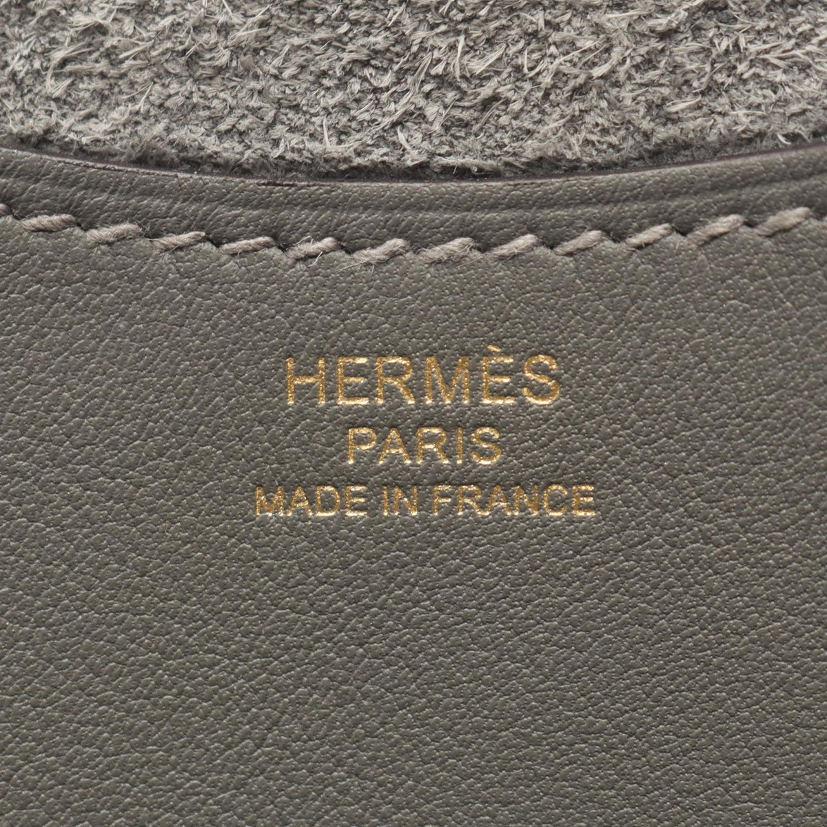 HERMES In the Loop 18 Grimayer Handbag Gray Taurillon Clemence Other Taurillon Clemence / Veau Swift leather 2100301256590