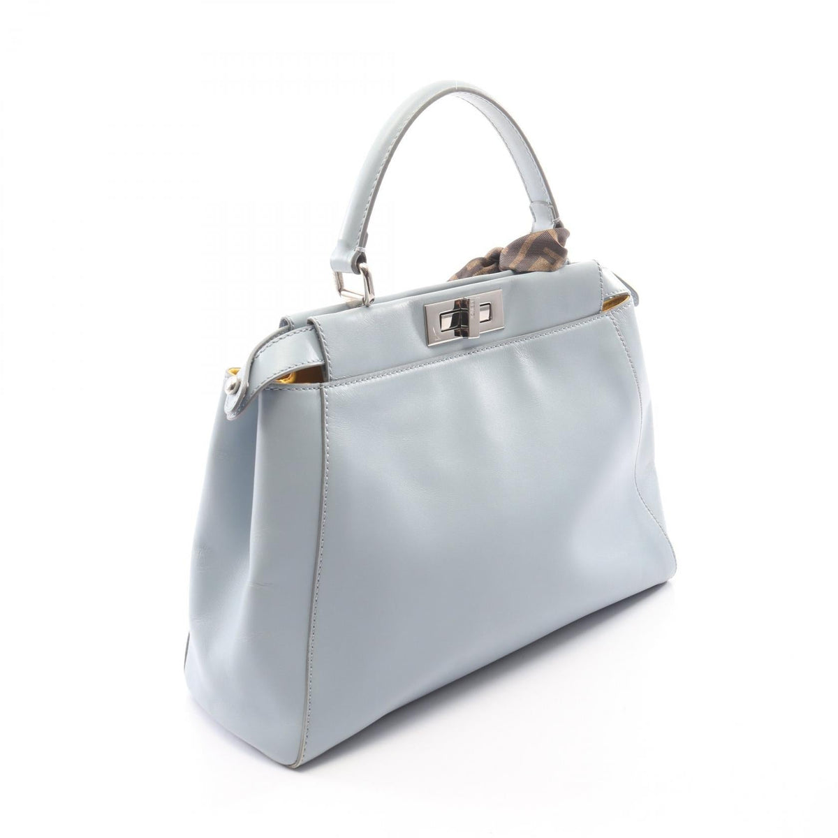 FENDI Peekaboo Regular 2WAY Handbag Blue leather 2100301256668