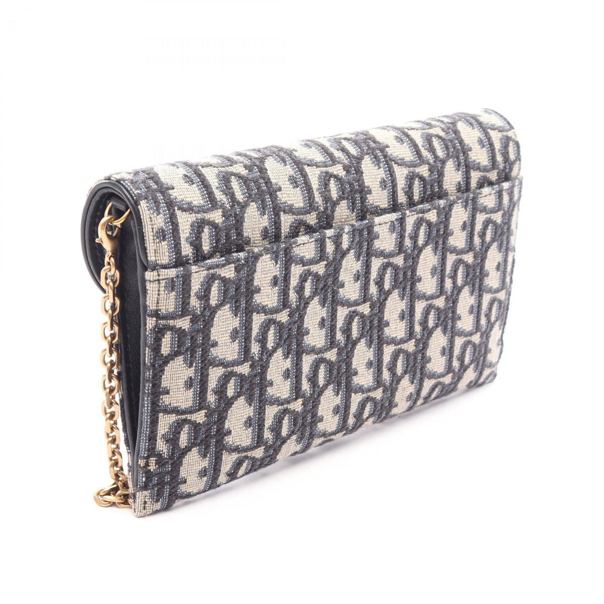 Dior SADDLE Christian Dior Long Wallet Oblique Jacquard Shoulder Bag Beige/Navy canvas leather S5614CTZQ_M928 2100301256675