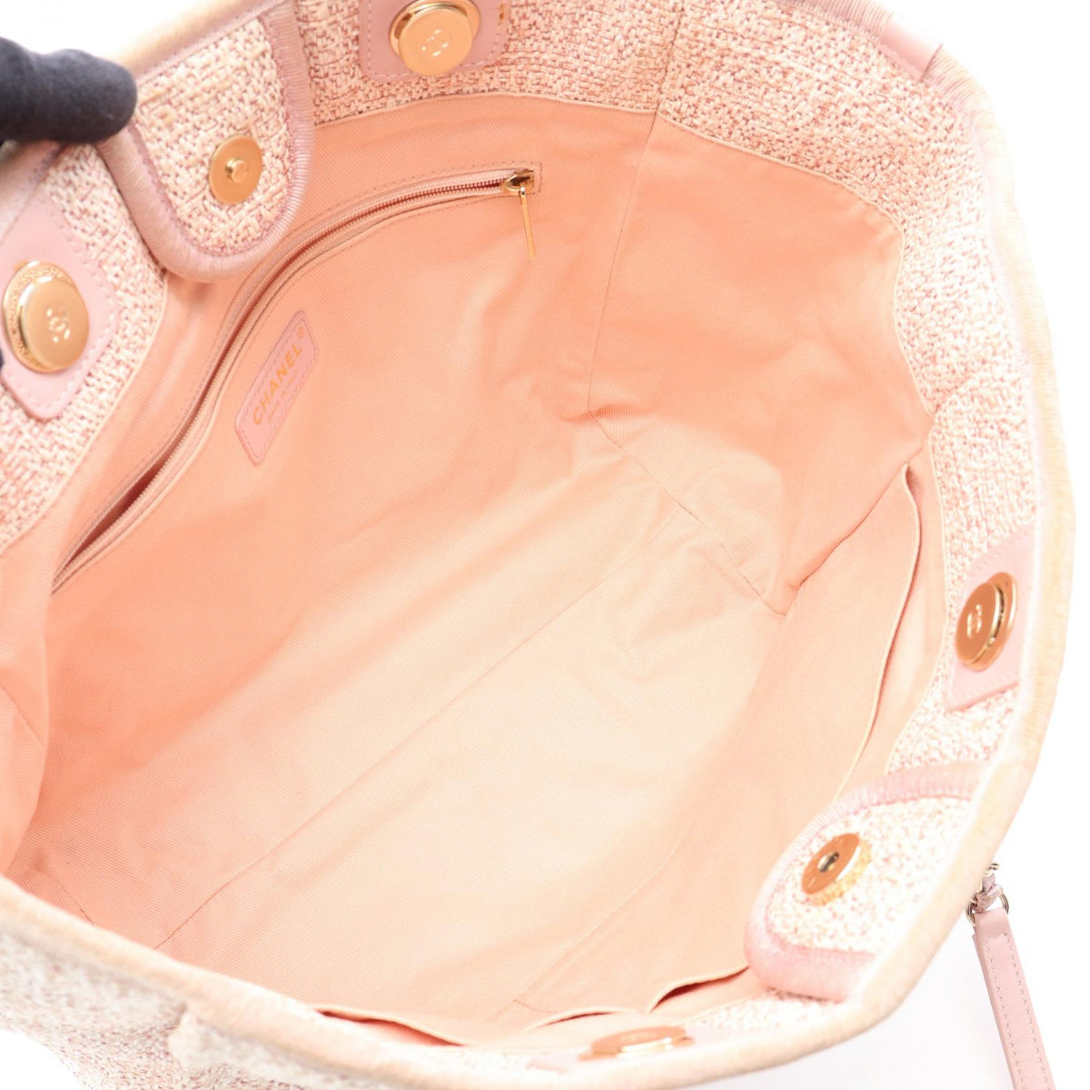 CHANEL Pink Deauville Fabric leather A67001 2107601180792