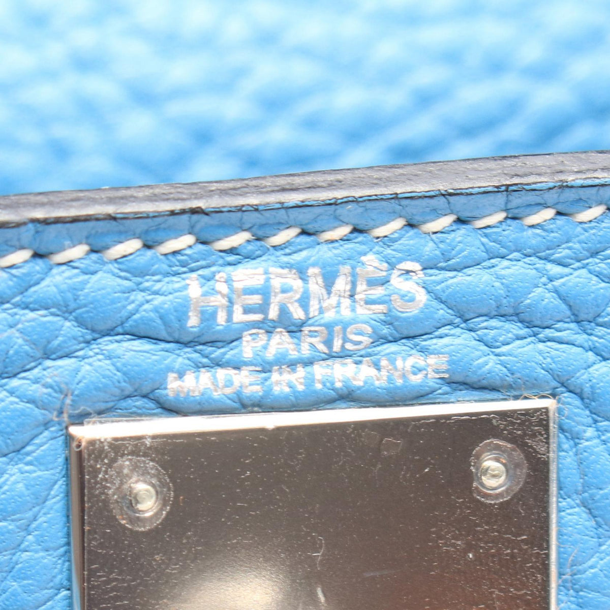 HERMES Kelly 28, internal stitching, 2-way HandbagBlue jean Blue jean Blue Taurillon Clemence leather Taurillon Clemence 2106800643817