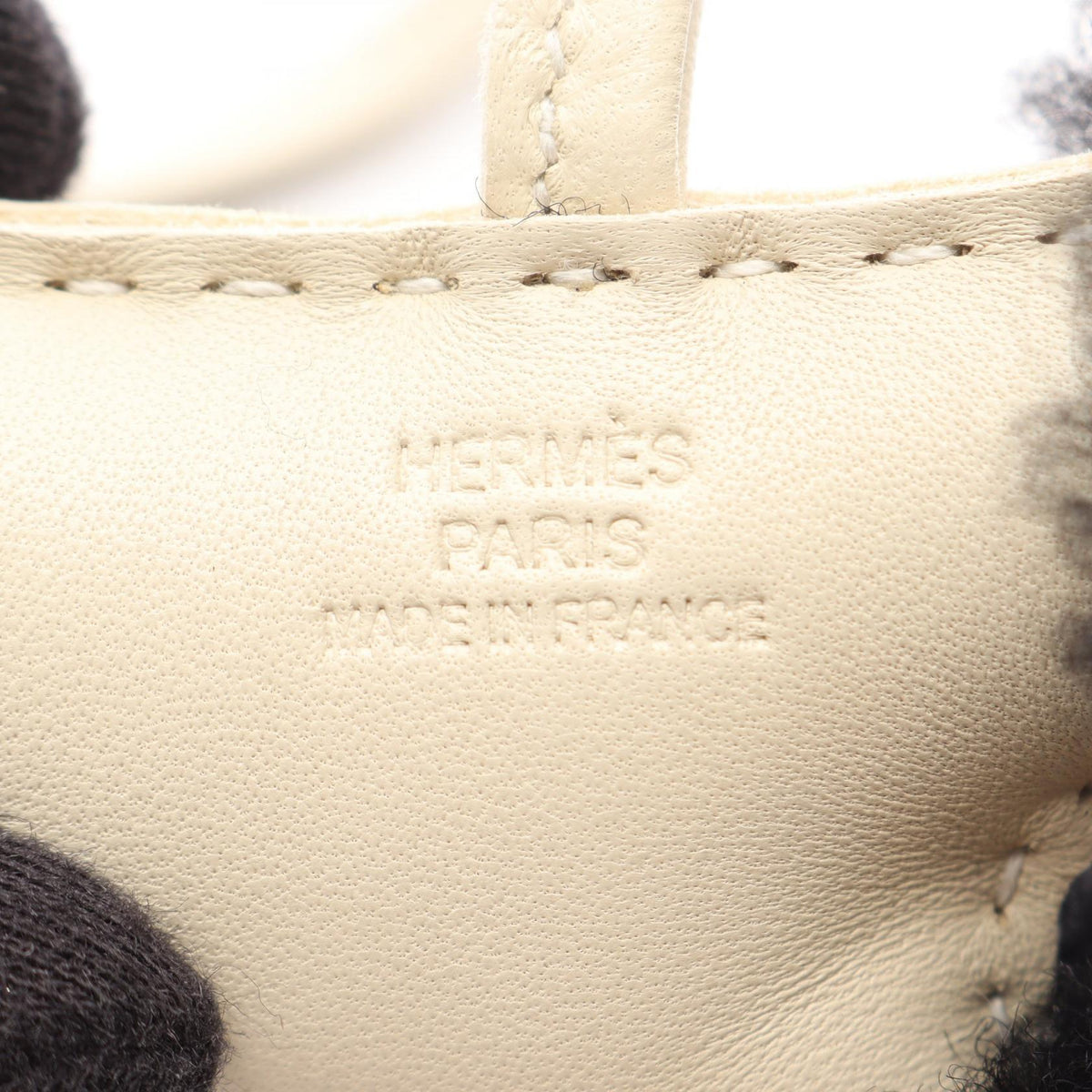 HERMES Buddy charm charm White/Black Agneau milo Mouton Agneau milo 2104102538244