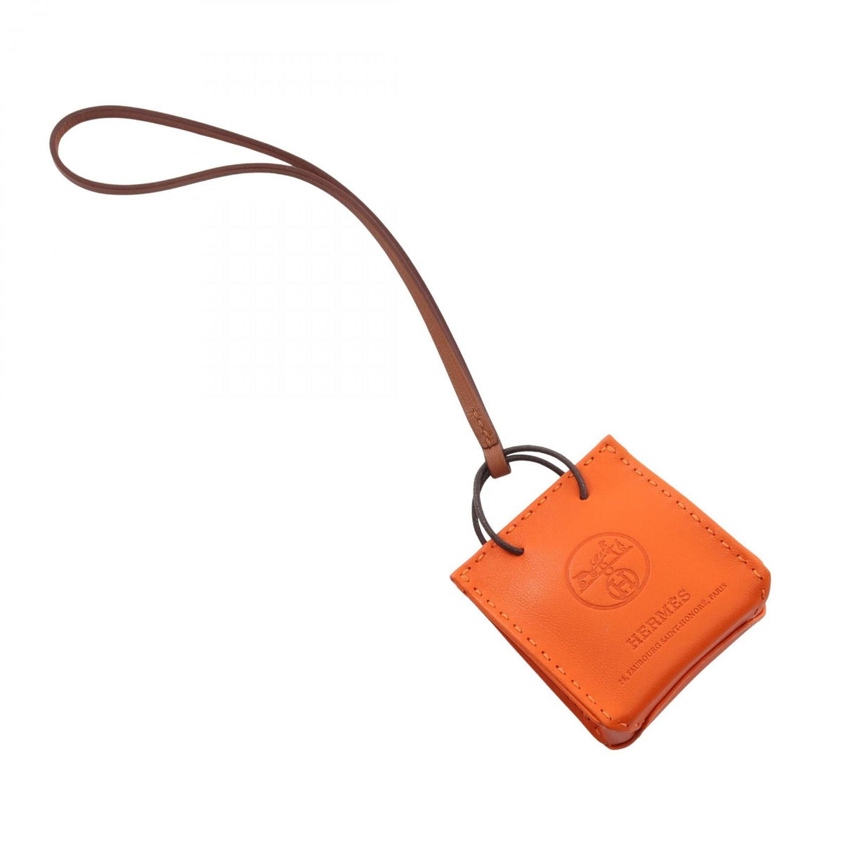 HERMES Sac Orange Feu Gold charmOrange Orange Orange/Brown Agneau milo Other Agneau milo 2107400260466