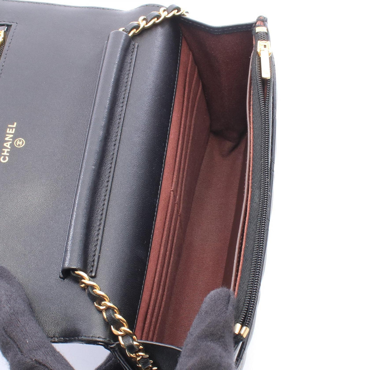 CHANEL Black Matelasse Lambskin (sheep leather) AP0250 2106800643602