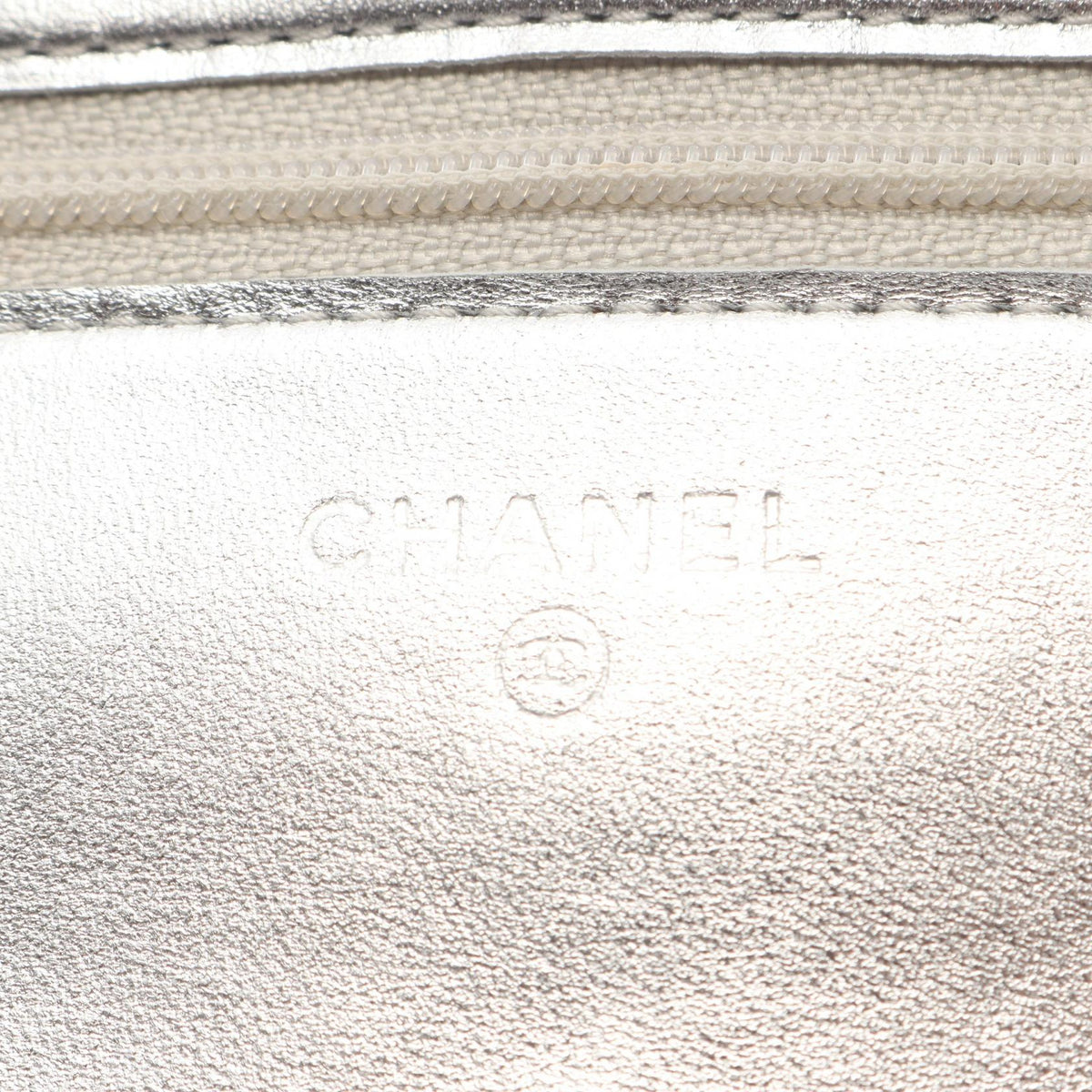 CHANEL Silver Matelasse leather AP0250 2120800033683