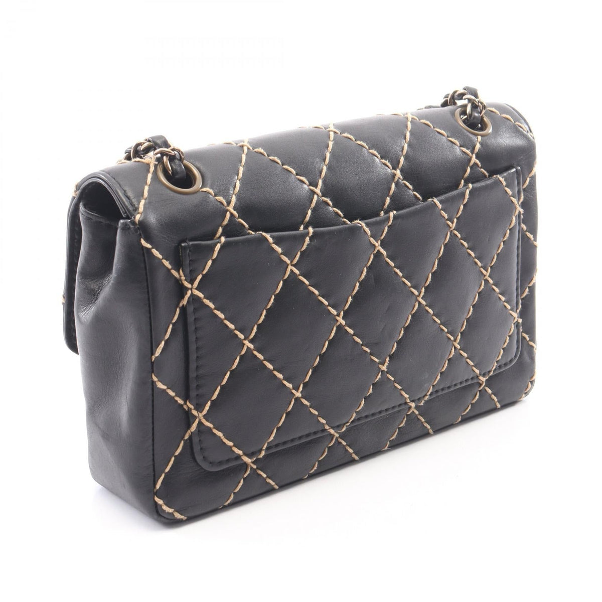 CHANEL Black Wild stitch Lambskin (sheep leather) 2101220152543