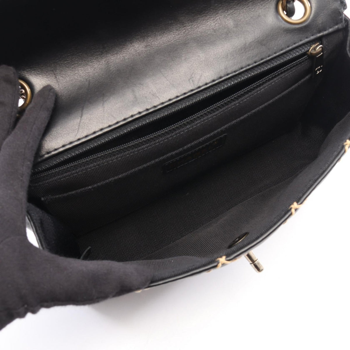 CHANEL Black Wild stitch Lambskin (sheep leather) 2101220152543
