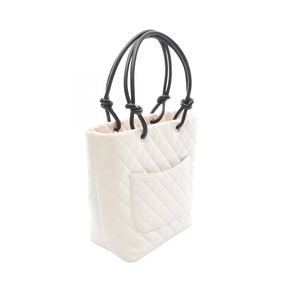 CHANEL White/Multicolor Cambon line medium leather Exotic leather 2101219418865