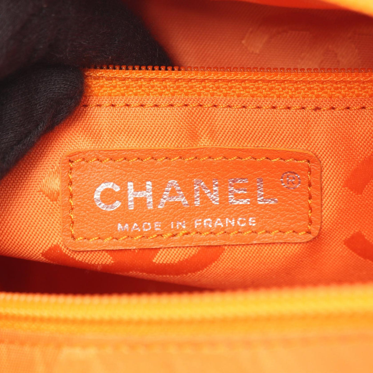 CHANEL White/Multicolor Cambon line medium leather Exotic leather 2101219418865