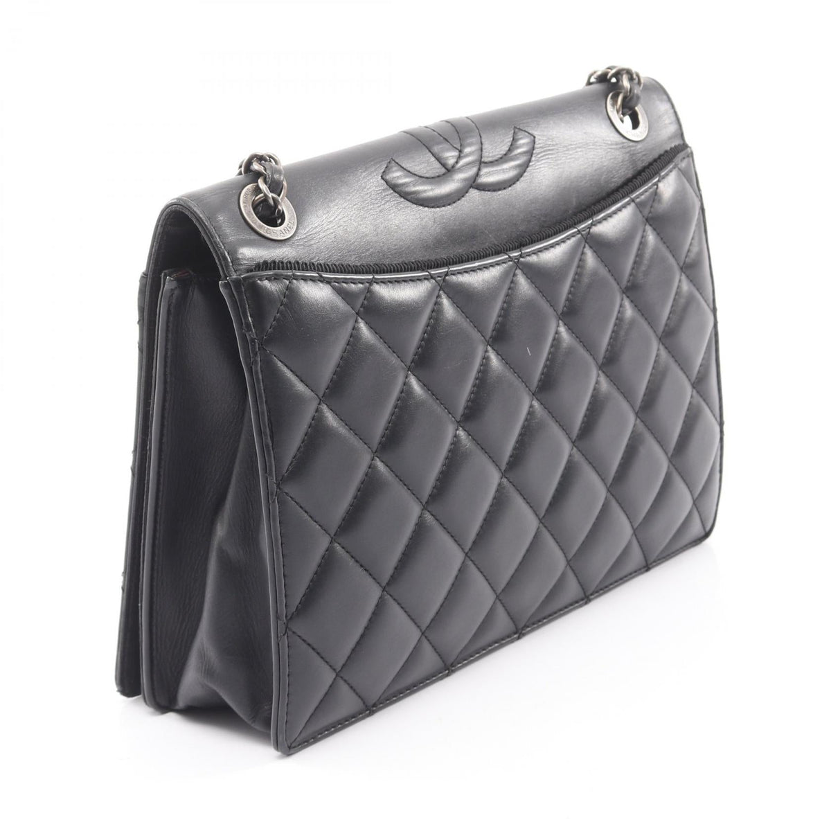CHANEL Black Matelasse Big COCO Mark Lambskin (sheep leather) 2120300043014