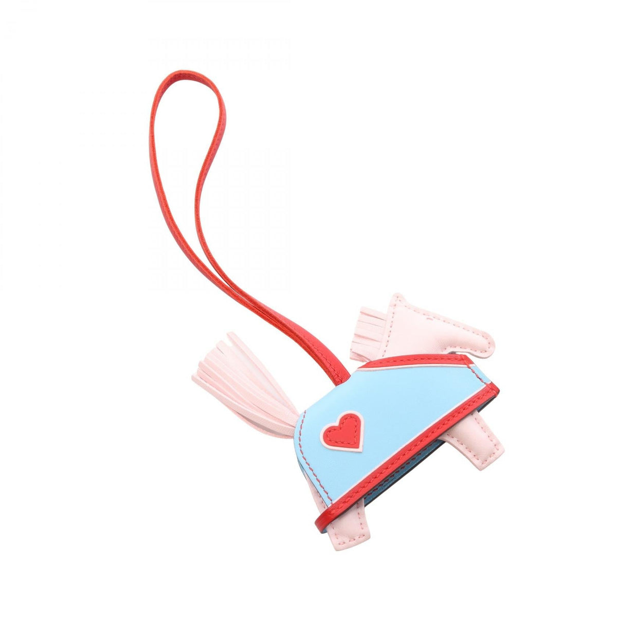 HERMES Rodeo PM, Robeo Cool, Rose Darling, Rouge Ladue, Celeste charm Pink/Blue/Red Agneau milo Other Agneau milo / Swift leather 2101220117535