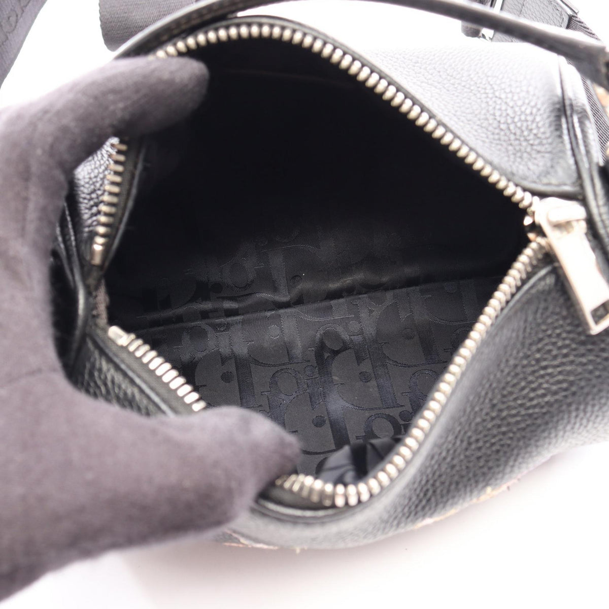 Dior Roller bag mini 2WAY Handbag Black/Multicolor leather 2101220124298