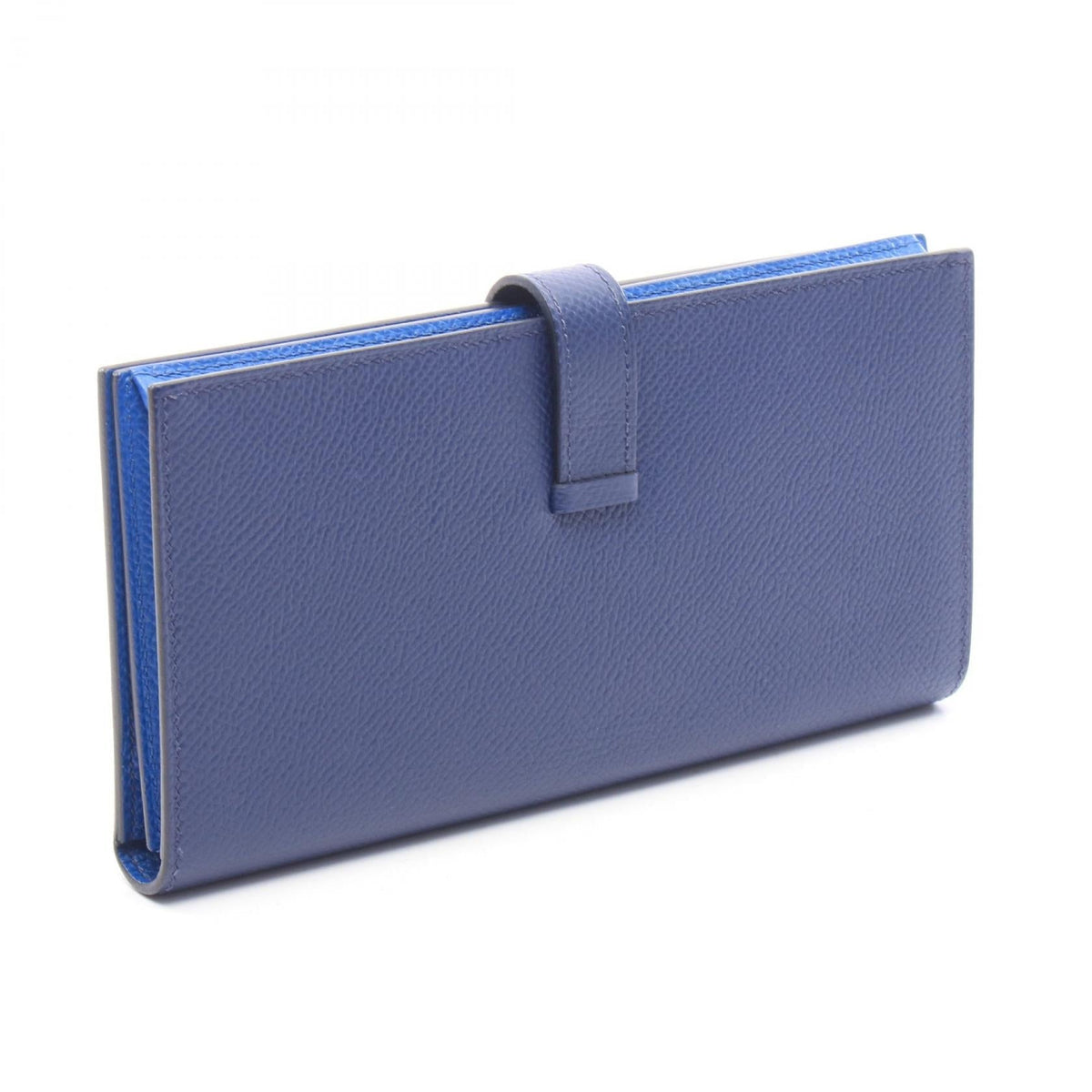 HERMES Bearn Soufflet Verso Blue Sapphire Blue France Bifoldpurse Navy/Blue Epsom Other Epsom 2101220127671