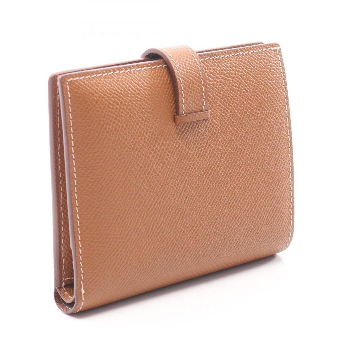 HERMES Bearn Compact Gold Bi-fold wallet Brown Epsom Other Epsom 2101220132439