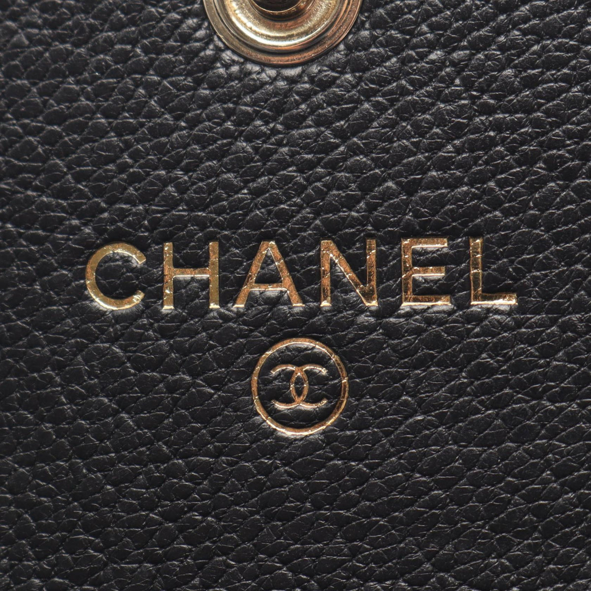 CHANEL Black COCO Mark leather 2104102534741