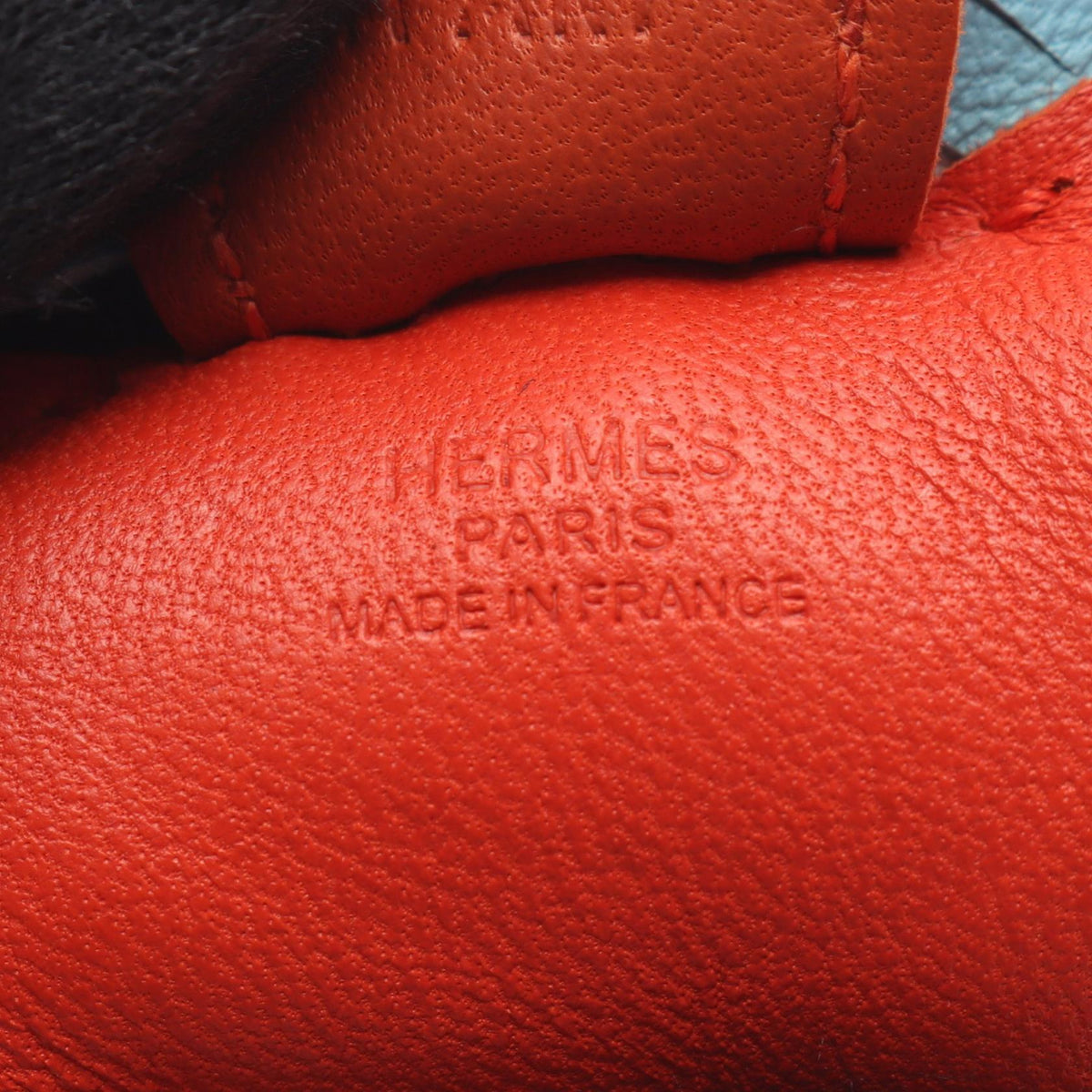 HERMES Rodeo PM Capucine Celeste Carnelian charm Red/Bordeaux/Blue Agneau milo Other Agneau milo 2107400259842