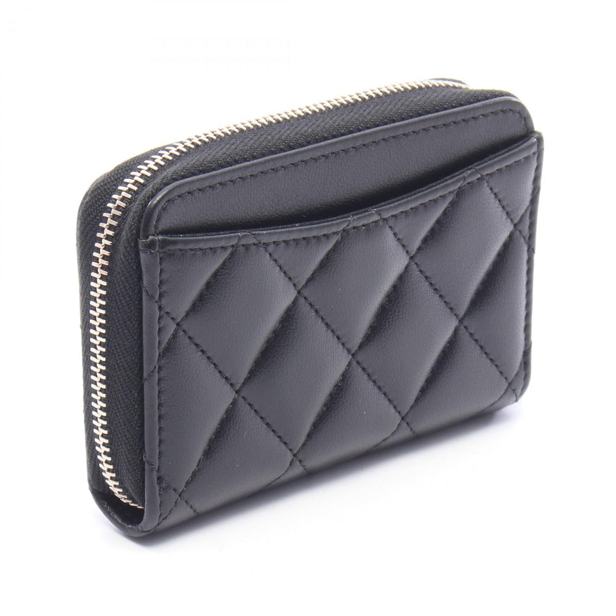 CHANEL Black Classic Zip Coin Purse Matelasse Lambskin (sheep leather) AP0216 2106800642339