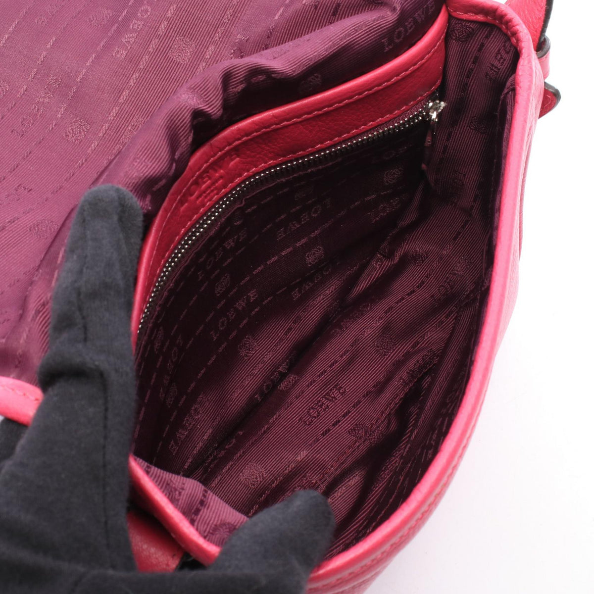 LOEWE Heritage Shoulder Bag Pink leather 2101220158446