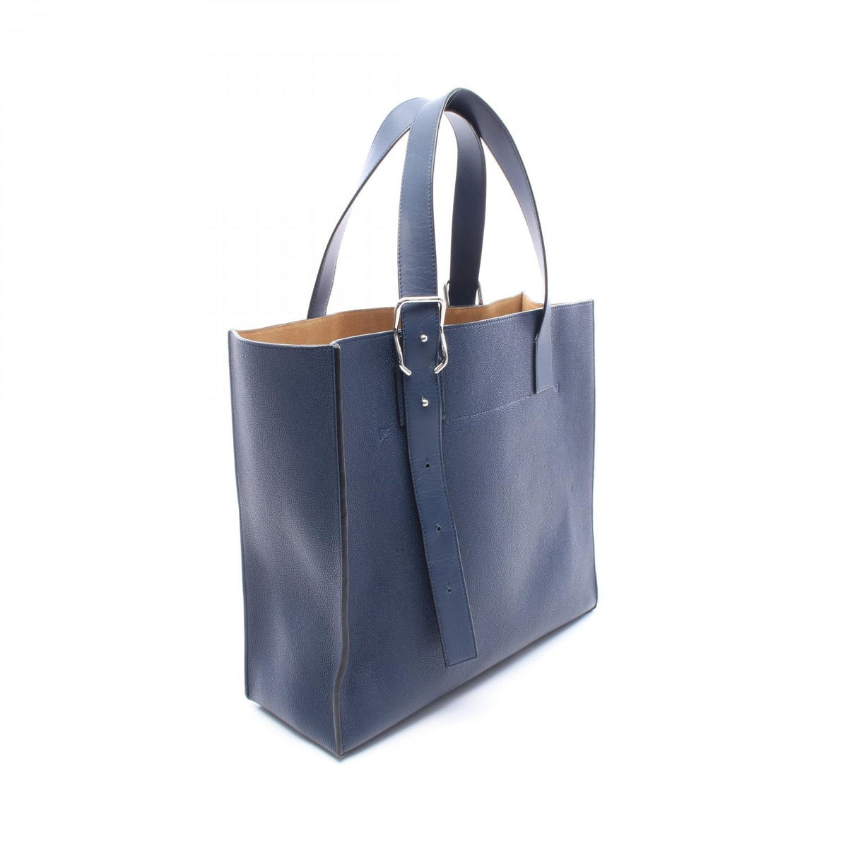 LOEWE Buckle Horizontal Anagram Tote Bag Navy leather B692K96X02 2101220162207