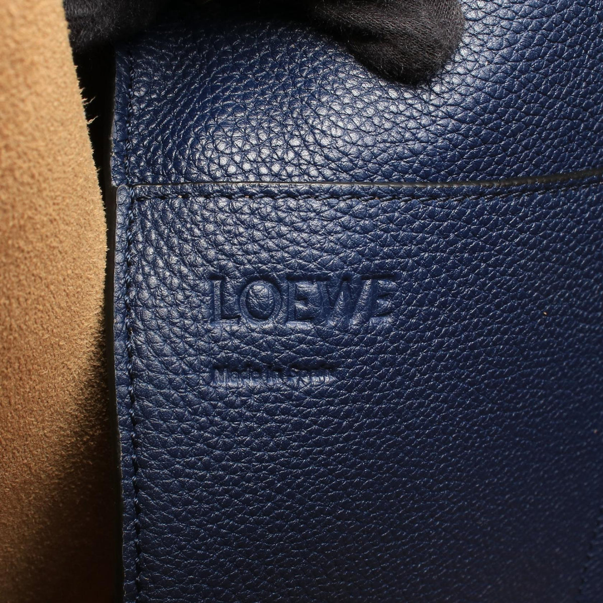 LOEWE Buckle Horizontal Anagram Tote Bag Navy leather B692K96X02 2101220162207