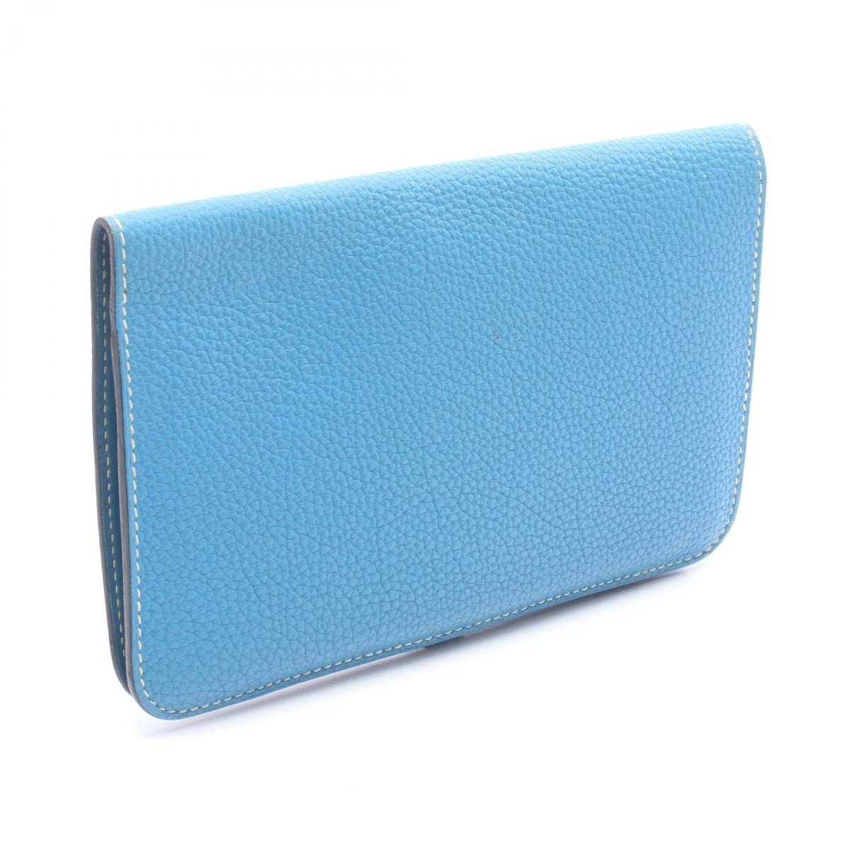 HERMES Dogon Duo GM Blue Jean Bifoldpurse Blue Taurillon Clemence Other Taurillon Clemence 2107400261104