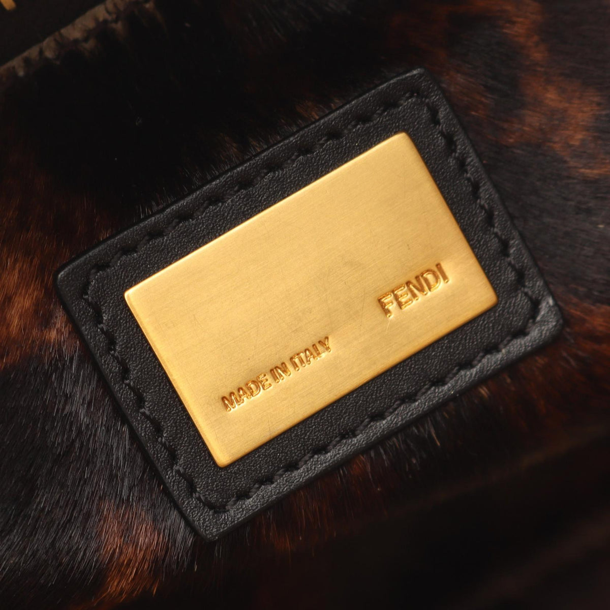 FENDI Peekaboo Regular 2WAY Handbag Black leather 8BN226 2101220172398