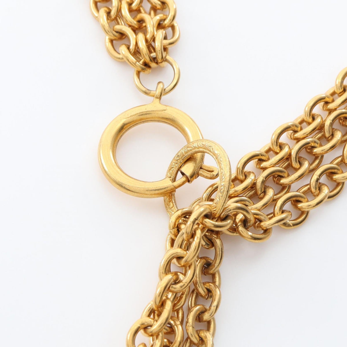 CHANEL Gold Matelasse bag motif Gold Plated 2101219393285