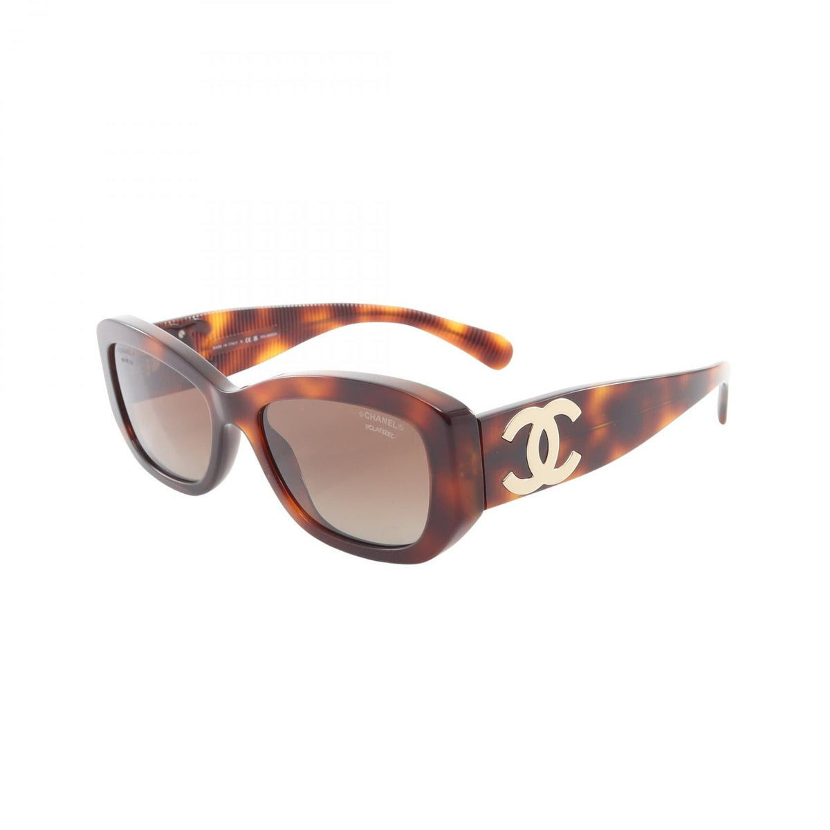 CHANEL Brown Rectangle COCO Mark Gradient Lens Tortoiseshell Pattern Other Plastic 2101220147006
