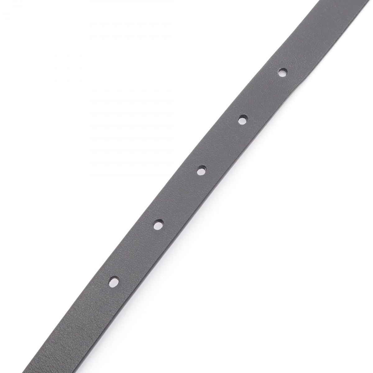 Christian Dior CD logo buckle with rhinestones and gold hardware. belt Black leather 2101220147068