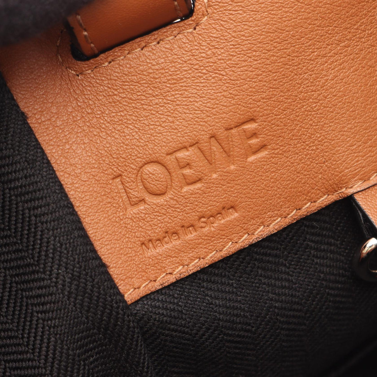 LOEWE Hammock Bag Small 2-Way Handbag Brown leather 2101220157036