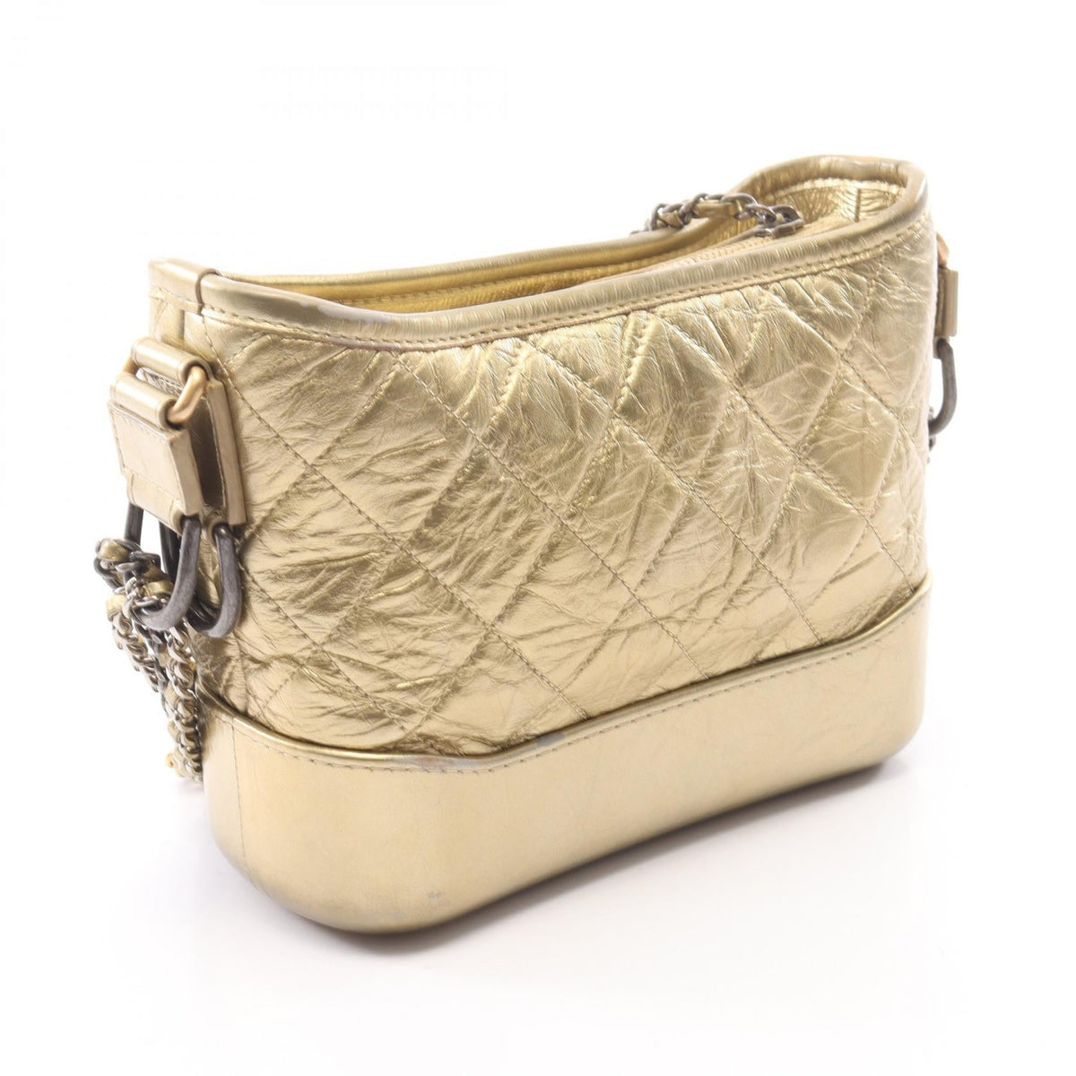 CHANEL Gold Gabriel De Chanel Small Hobo leather A91810 2101220138691