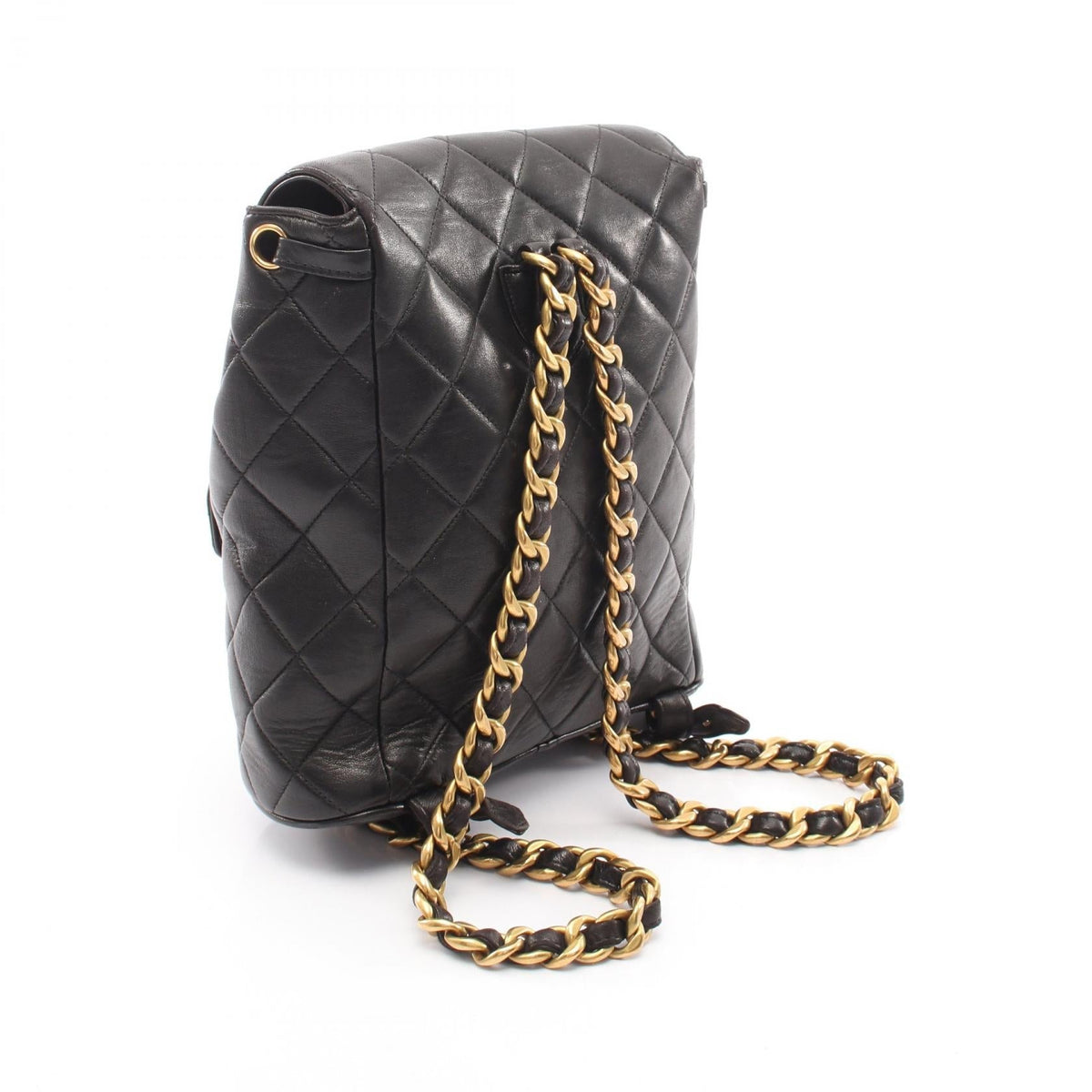 CHANEL Black Matelasse Turn Lock Chain Lambskin (sheep leather) A04194 2101219931296