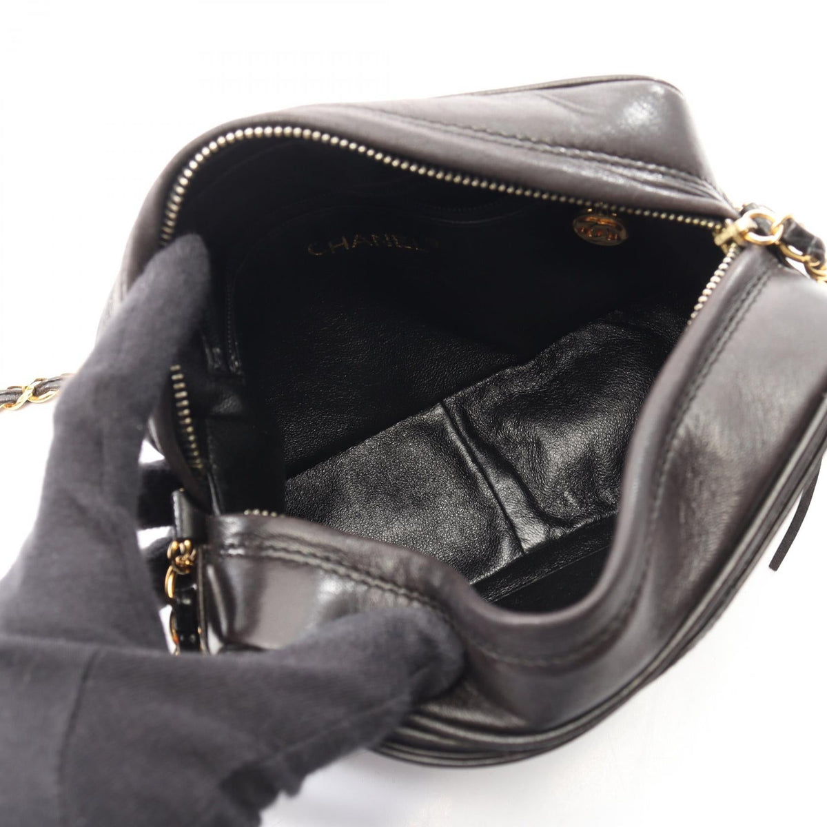 CHANEL Black Triple COCO Mark Tassel Lambskin (sheep leather) 2118700087929
