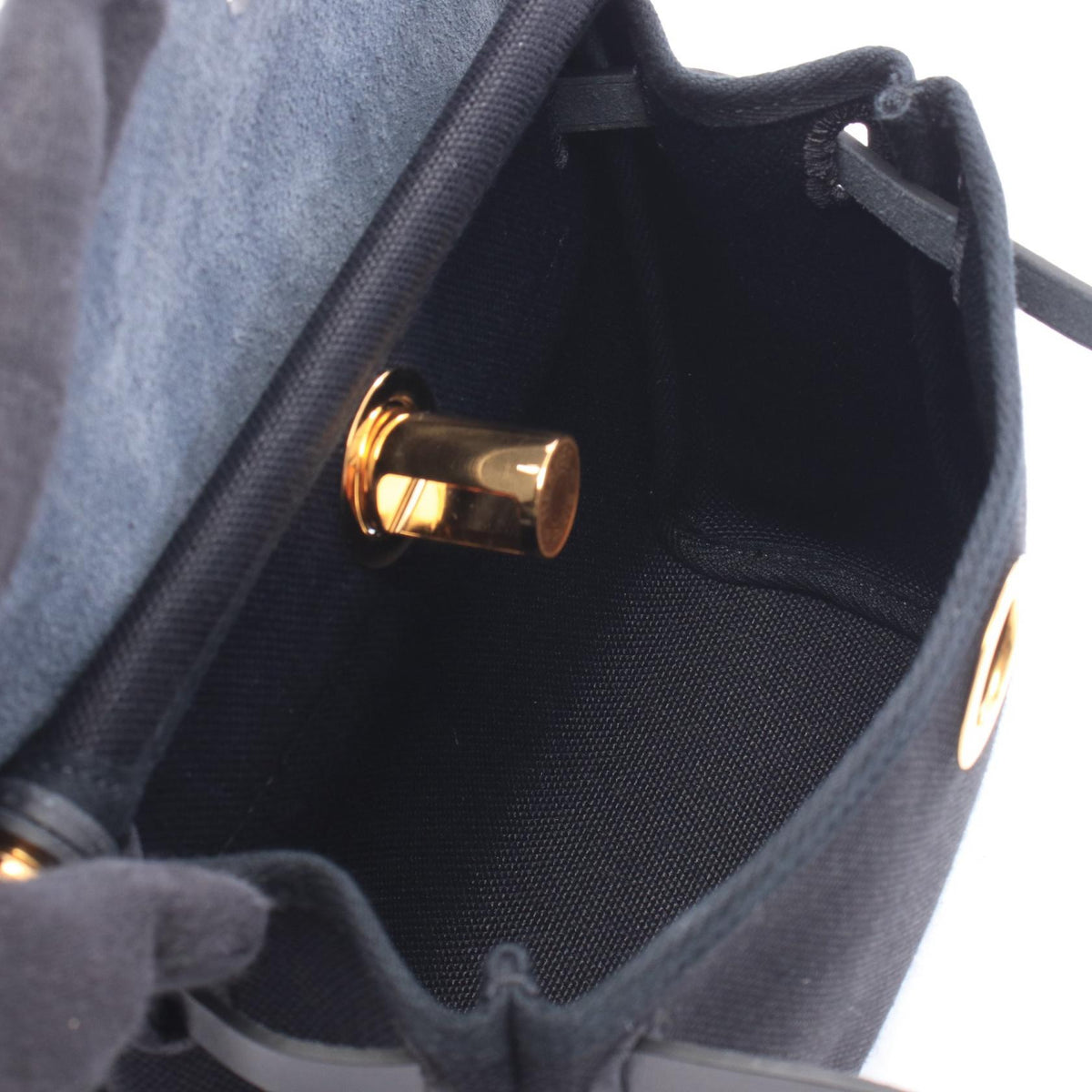 HERMES Airbag Zip Mini Shoulder Bag Black Towar Military Other Toile Military / Vache leather hunter 2104102540445