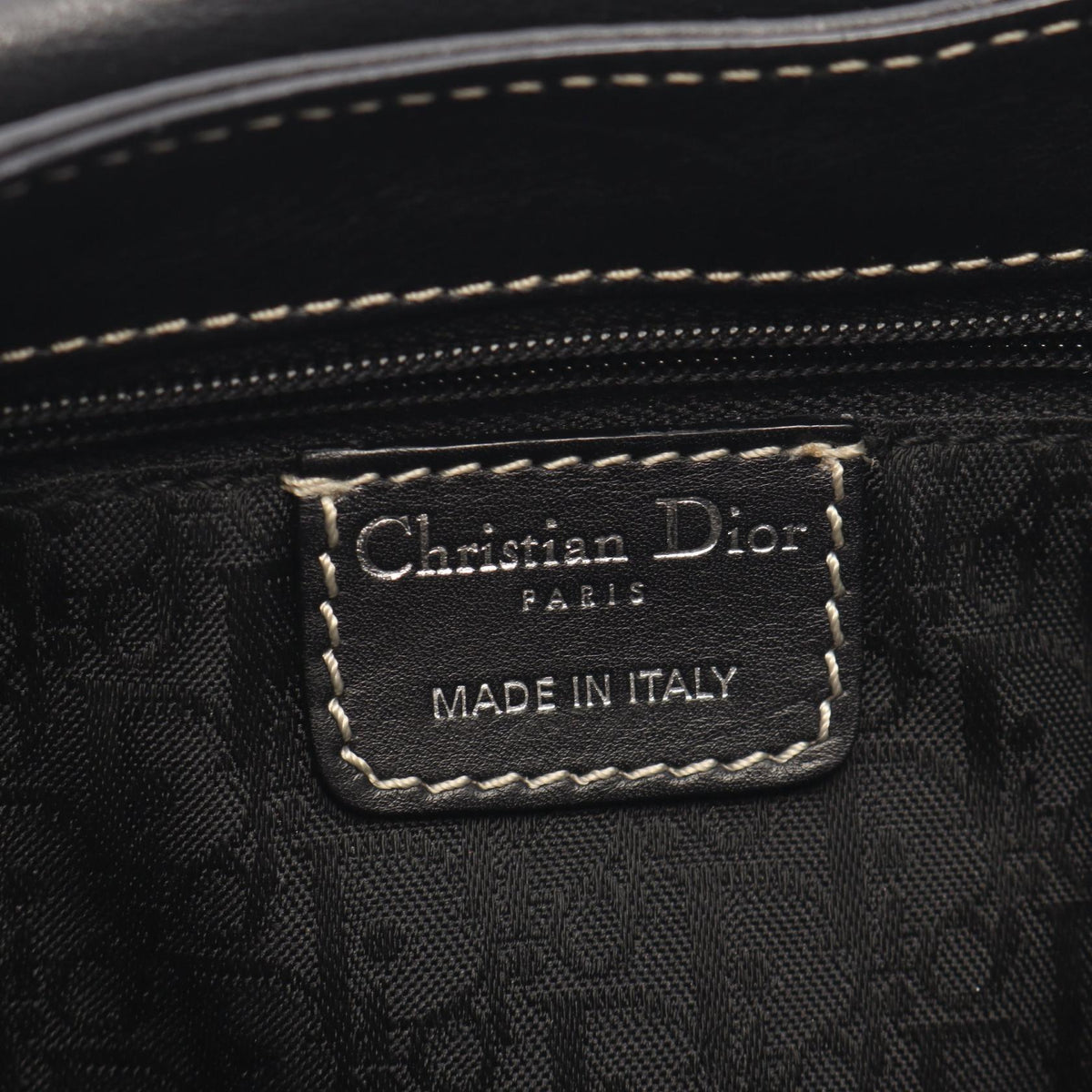 Dior CD logo Handbag Black leather 2101220153250