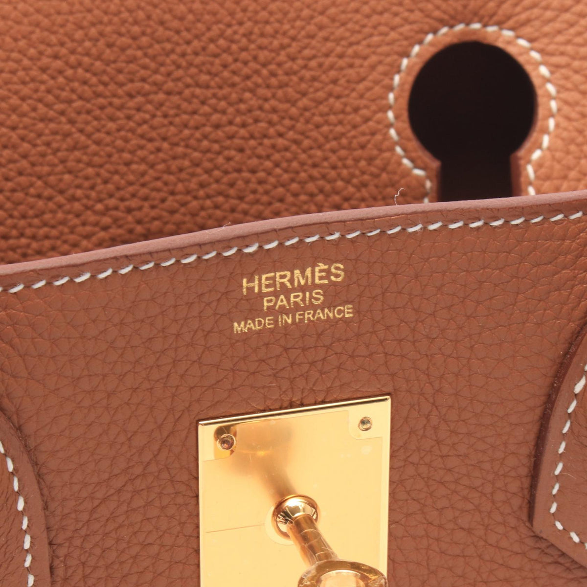 HERMES Birkin 30 Gold Handbag Brown Togo leather Other Togo leather 2104102538879